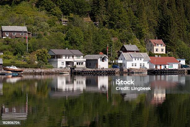 Village In Osterfjorden Bergen Norway Stock Photo - Download Image Now - Architecture, Beach, Bergen - Norway