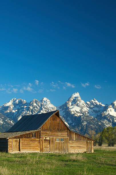 istock Agricultural Settlement, Deserted Barn, Mountains, Sky 182807335