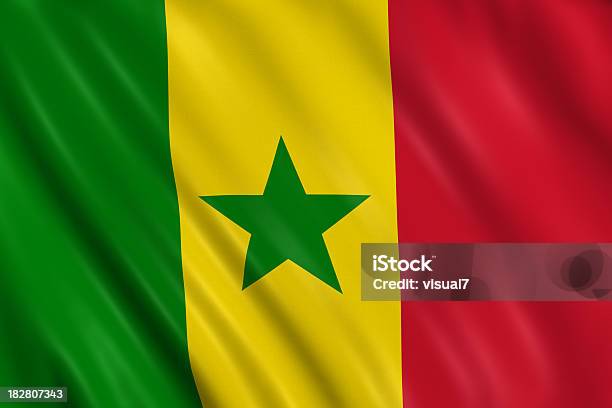 Senegal Flag Stock Photo - Download Image Now - Colors, Cotton, Cut Out