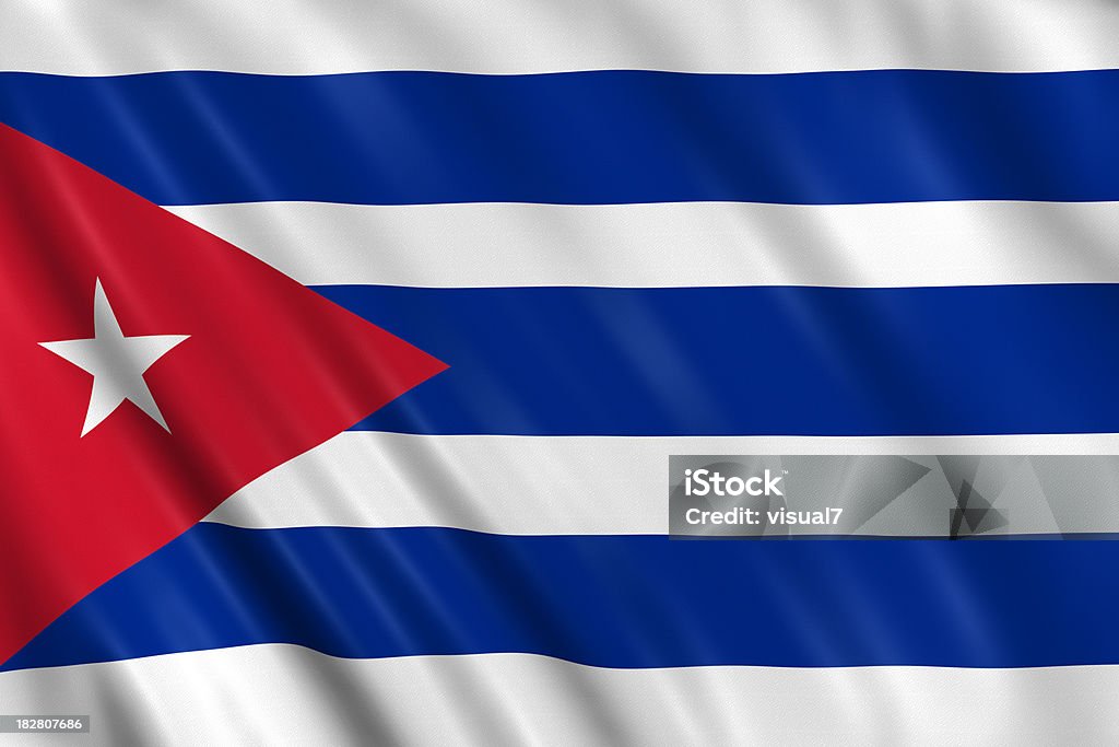 Bandera cubana - Foto de stock de Algodón - Textil libre de derechos