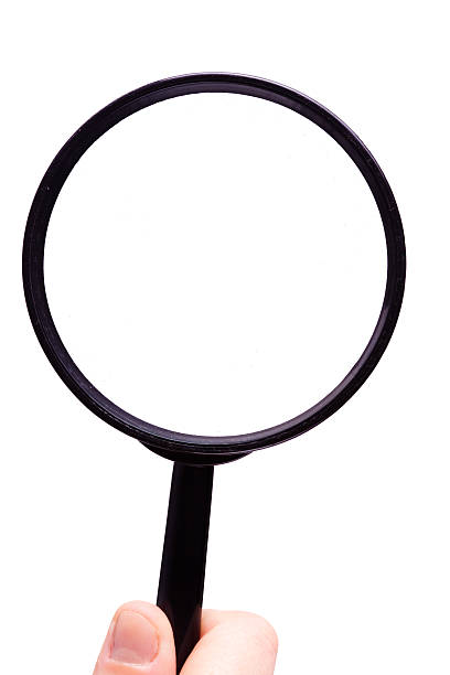 magnifying glass （拡大鏡） - low scale magnification glass women holding ストックフォトと画像