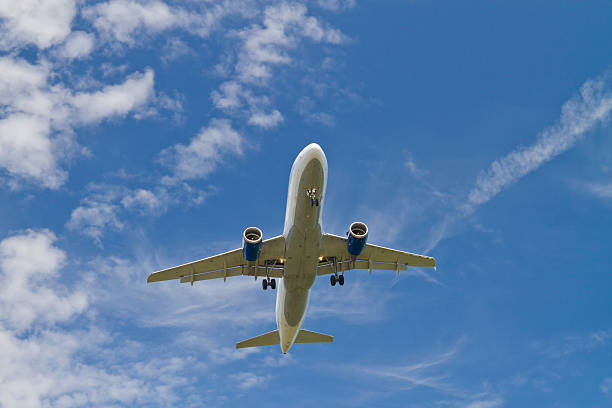 istock Commercial airplane coming in for landing 182807837