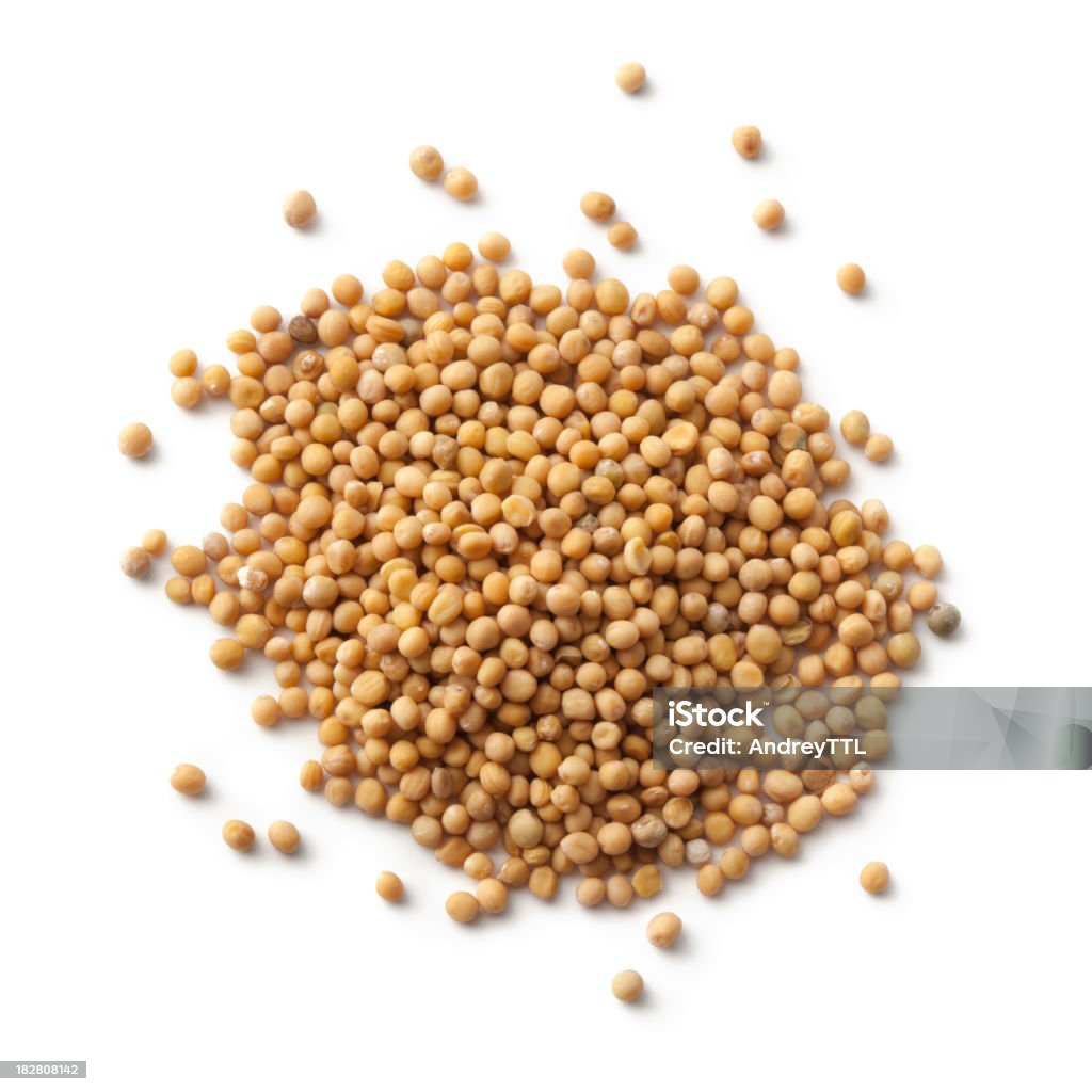 Mustard Mustard seeds isolated on white Mustard Plant Stock Photo