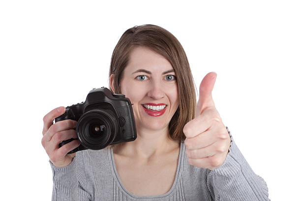 istock Excited Photographer With Thumb Up 182808782