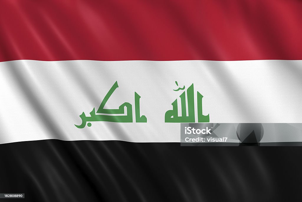 Irakflagge Stockfoto und mehr Bilder von Irakische Flagge - Irakische Flagge,  Einzelner Gegenstand, Emblem - iStock