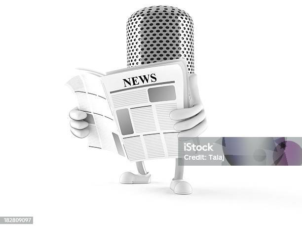 Радио Микрофона — стоковые фотографии и другие картинки Интервью СМИ - Интервью СМИ, Газета, Аудиооборудование