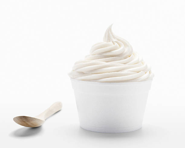 Frozen soft serve yogurt in XXXL stock photo