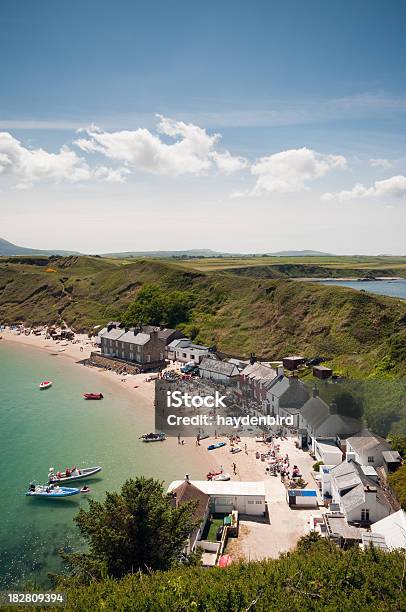 Horse Shoe Bay In Summertime Stock Photo - Download Image Now - Portmeirion, Bay of Water, Beach