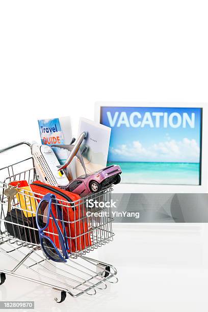 Shoppingpackage Für Urlaub Online Auf Computer Vt Stockfoto und mehr Bilder von Auto