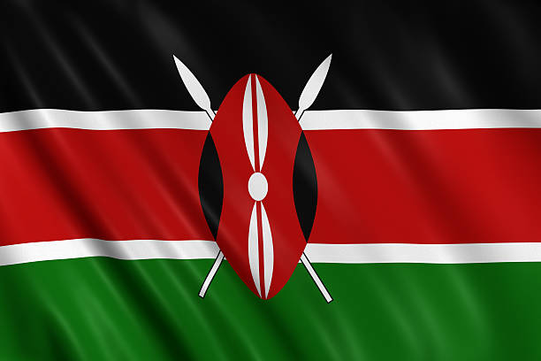 kenya flag stock photo