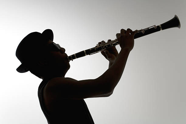 Jazz musician play of a clarinet