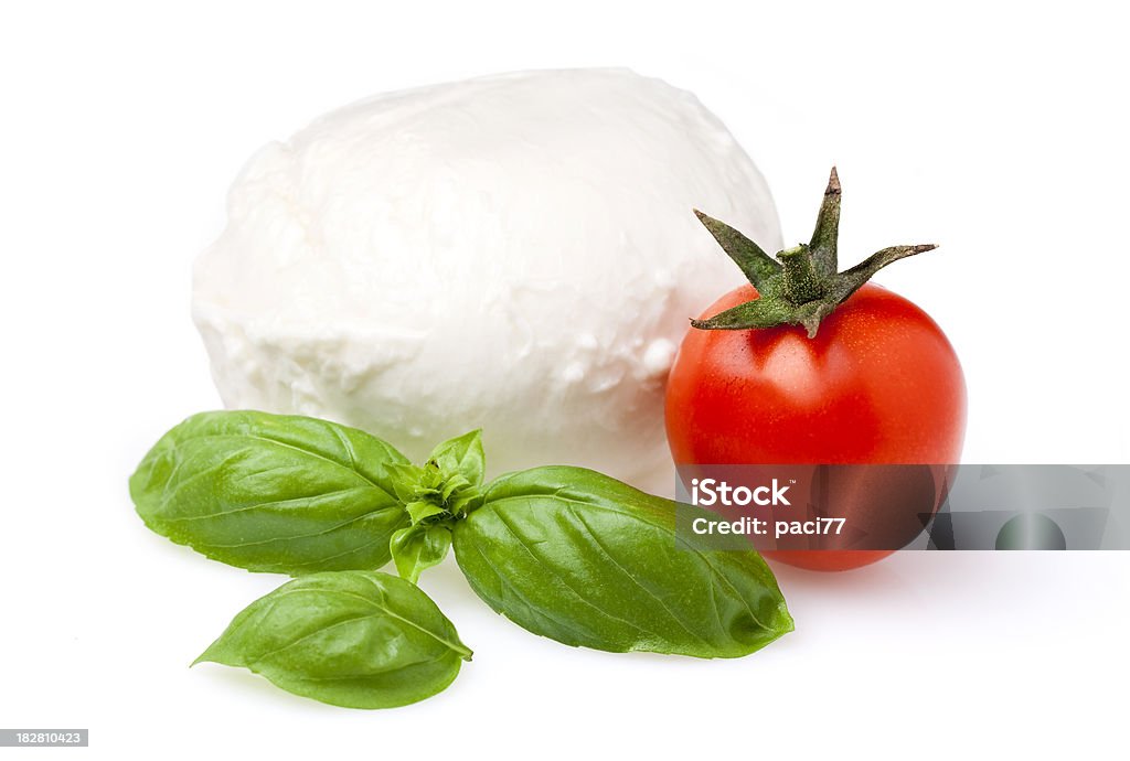 Tomate e Manjericão, mozzarella - Royalty-free Mozarela Foto de stock