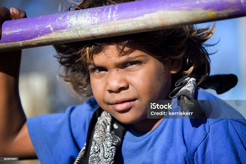 Aborigeno/a figlio/a - Foto stock royalty-free di Cultura aborigena australiana