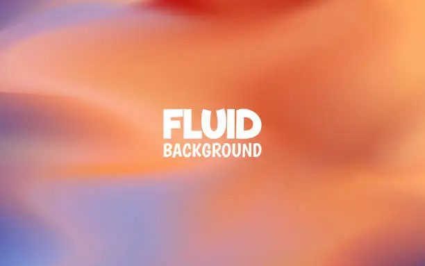 Vector illustration of Blue and orange colours swirls of liquid on an abstract background design