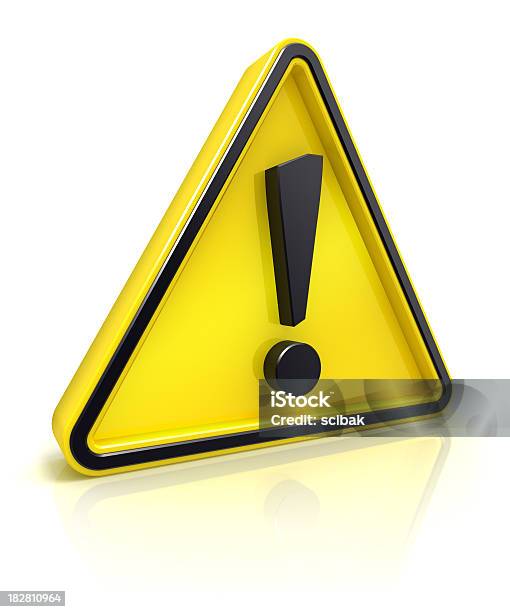 Warning Sign Stock Photo - Download Image Now - Icon, Danger, Warning Sign