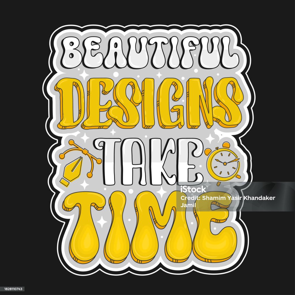 Take Time Message Beautiful Design Take Time Motivational Quote Vector Typography Design ...