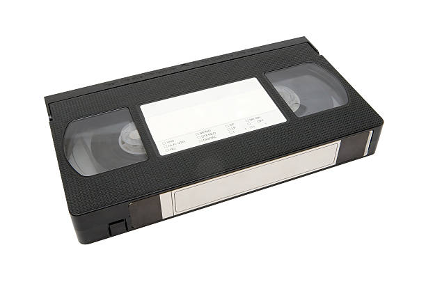 old video kassette klebeband (clipping-pfad enthalten - videokassette stock-fotos und bilder
