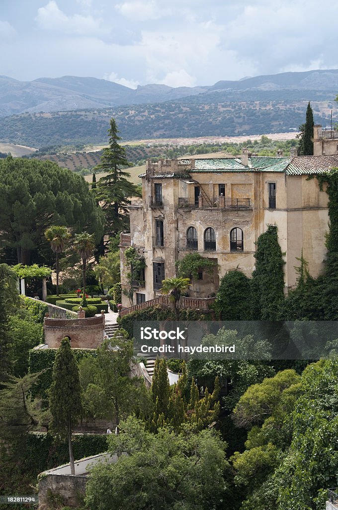 Luxuriöse spanischen Villa und Gärten in den Bergen - Lizenzfrei Andalusien Stock-Foto