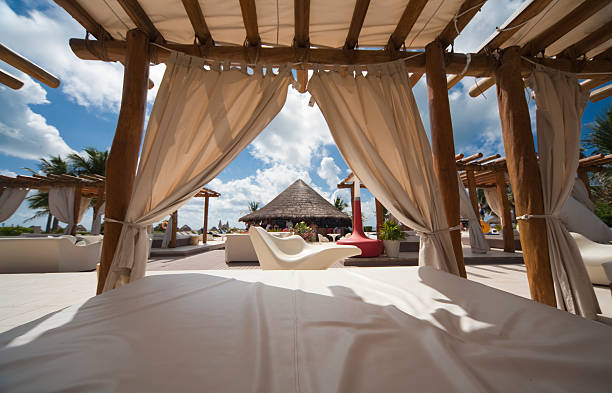istock Chaise-Lounge in a caribbean resort 182811295