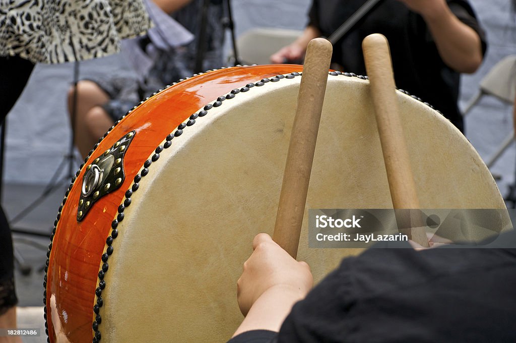 Japonaise traditionnelle Taïko et batteur - Photo de Art libre de droits