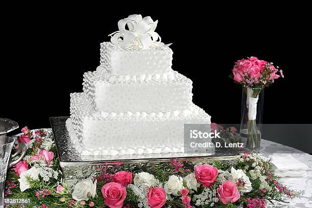 Wedding Cake Stock Photo - Download Image Now - Cut Out, Wedding Cake, Baking