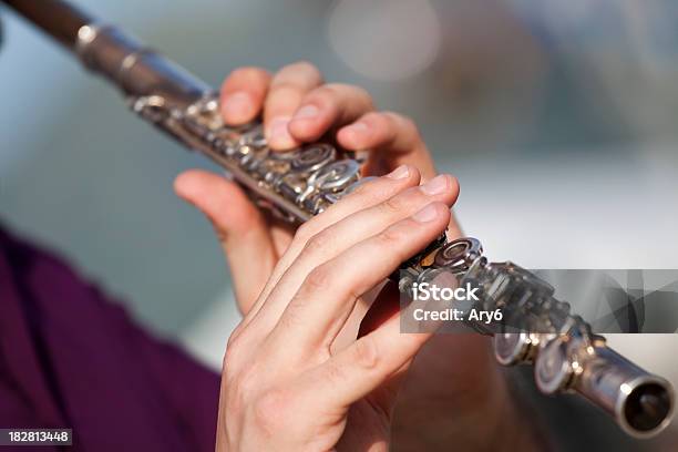 Musicista Suona Il Flauto Dal Vivo - Fotografie stock e altre immagini di Adulto - Adulto, Ambientazione esterna, Arte, Cultura e Spettacolo