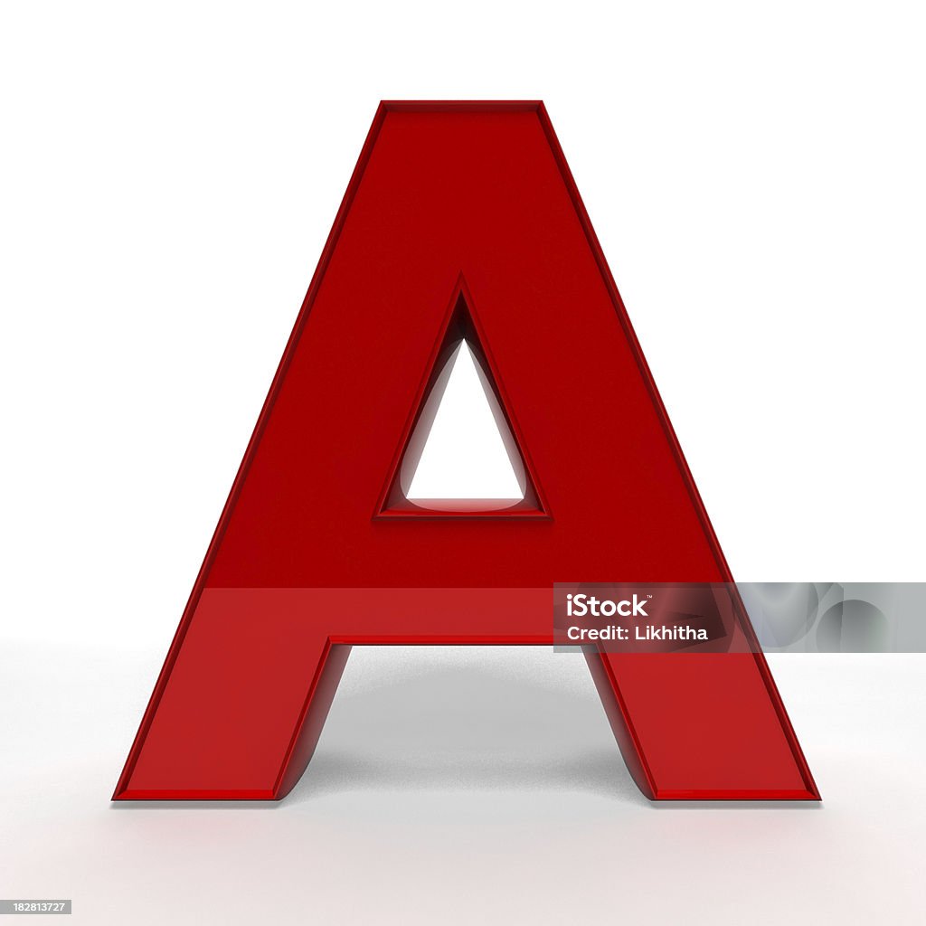 Letra A rojo - Foto de stock de Letra del alfabeto libre de derechos