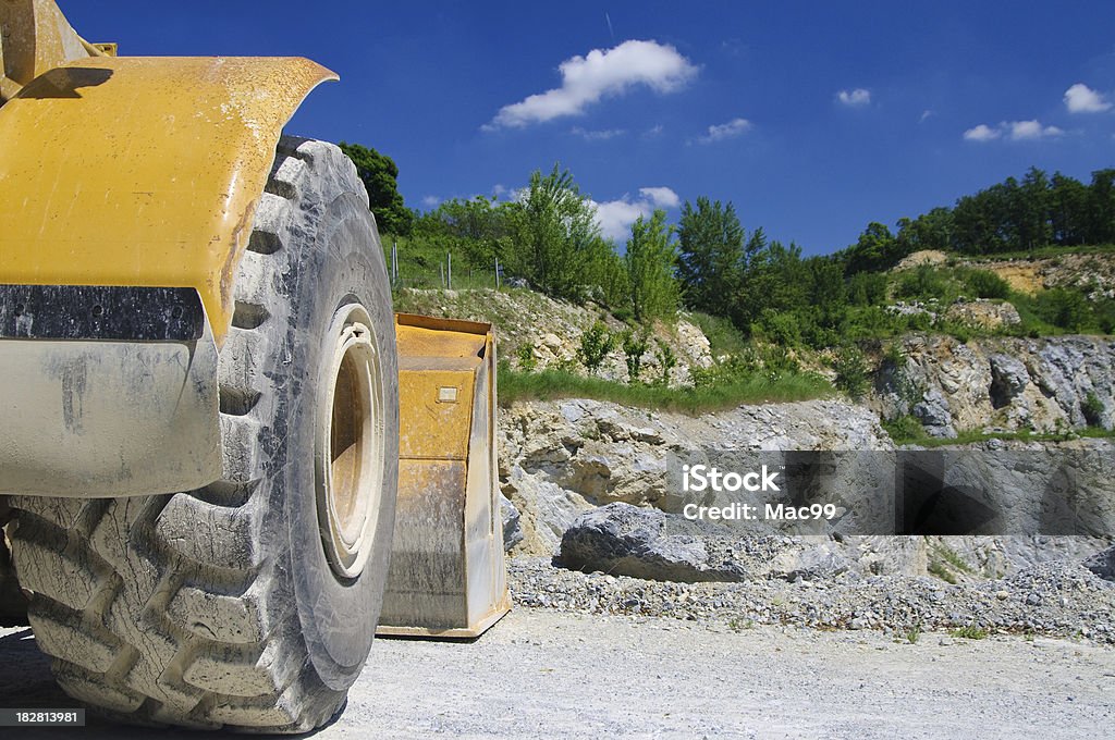 Bulldozer dans la mine de derrière - Photo de Plan rapproché libre de droits