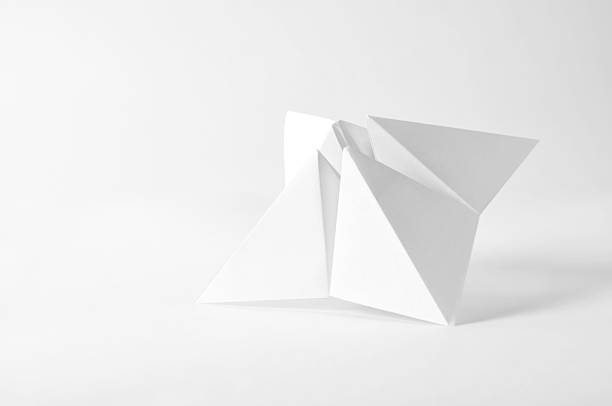 Paper Origami Fortune Teller on a White Background stock photo
