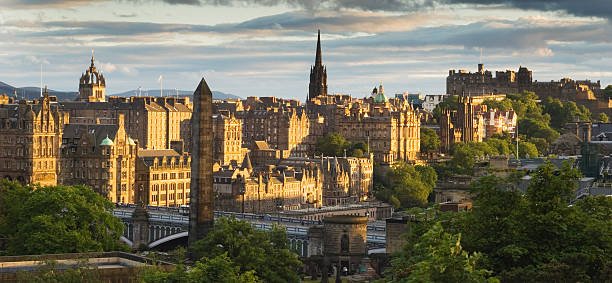 istock Looking down at Edinburgh as the sun sets over the city 182814313
