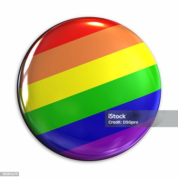 Emblema De Arcoíris - Fotografias de stock e mais imagens de Orgulho - Evento LGBTQI - Orgulho - Evento LGBTQI, Orgulho, Broche