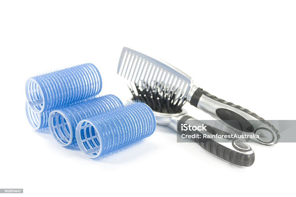 Hair Curlers Rollers Brush And Comb Stock Photo - Download Image Now -  Beauty, Comb - Hair Care, Cut Out - iStock