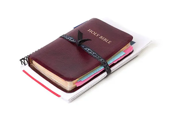 Photo of Bible and notebook