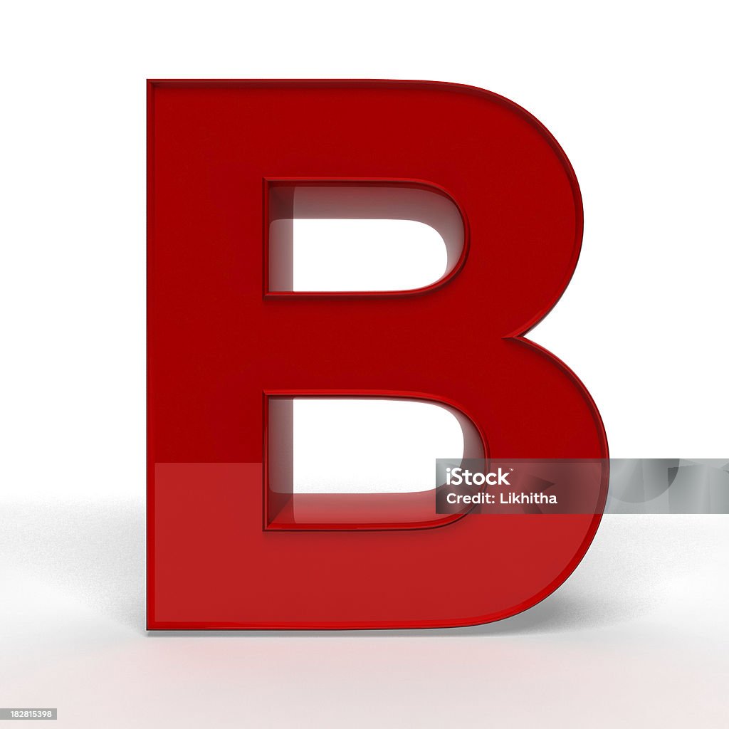 赤文字 B - アルファベットのBのロイヤリティフリーストックフォト