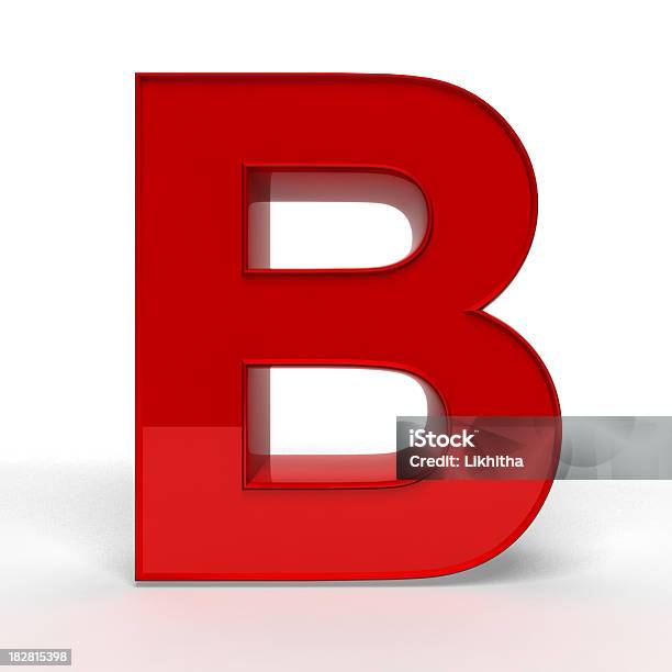 Red Letra B - Fotografias de stock e mais imagens de Letra B - Letra B, Tridimensional, Alfabeto