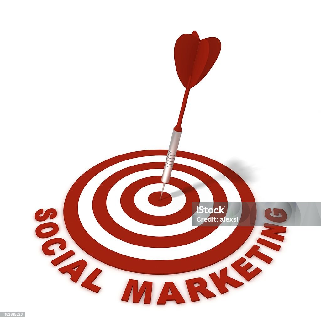 Social Marketing - Lizenzfrei Dartpfeil Stock-Foto