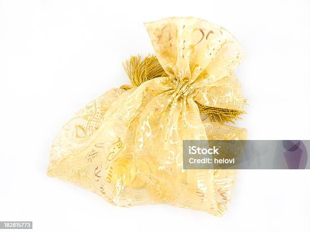 Foto de Gold Presente De Natal e mais fotos de stock de Antigo - Antigo, Antiguidade, Bolsa - Objeto manufaturado