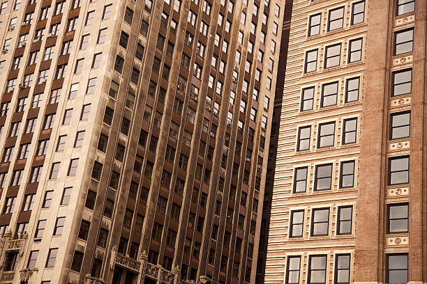 istock Abstract buildings in downtown Chicago 182815797