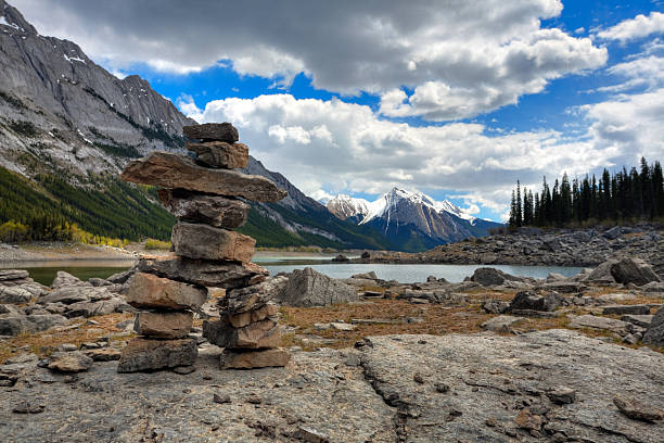istock Inukshuk In Rocky Mountains 182816052