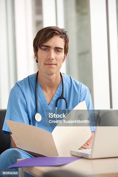 Hospital Handsome Doctor Stock Photo - Download Image Now - Adult, Adults Only, Color Image