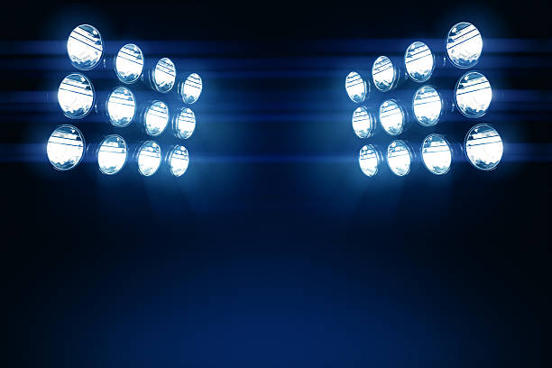 Stadium Lights Copy Space stock photo