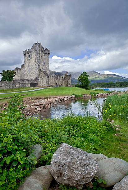 castillo medieval irlandés - scenics county kerry republic of ireland irish culture fotografías e imágenes de stock