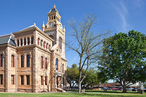 istock Llano County Texas Courthouse and Town Square Shops 182817652