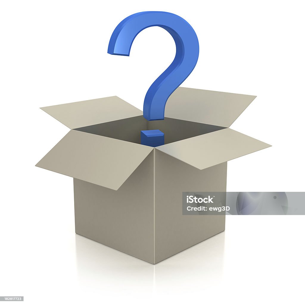 Box And Question Mark Stock Photo - Download Image Now - Blue, Box ...