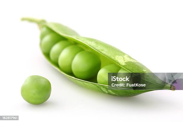 Fresh Green Pea Stock Photo - Download Image Now - Green Pea, Pea Family, White Background