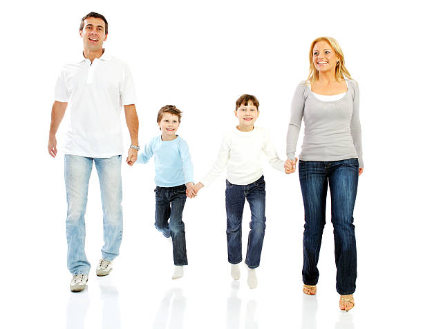 istock Happy family walking together. 182818203
