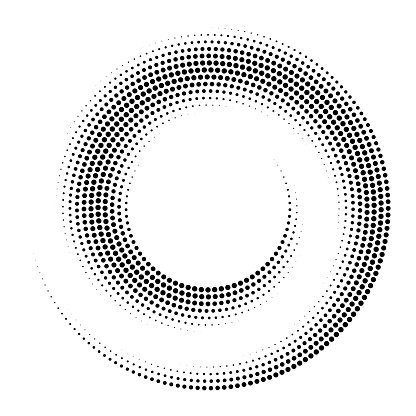 Circular Pattern Of Dots Fading Using Size Multiple Orbits Stock ...