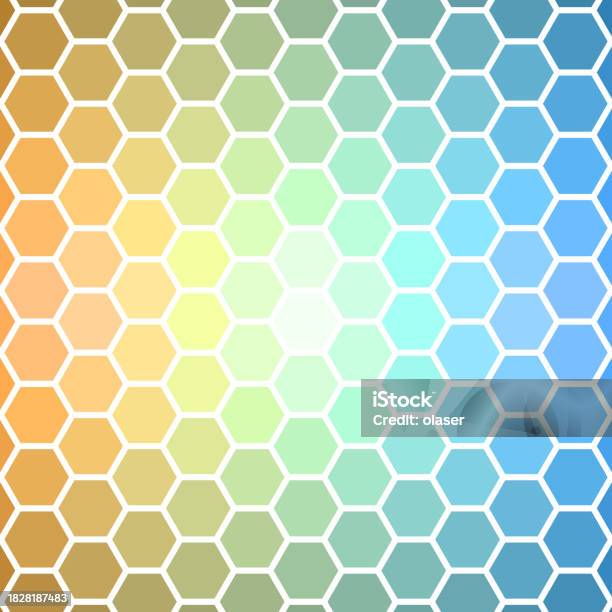 Colorful Hexagonal Pattern Gradient Background Stock Illustration ...