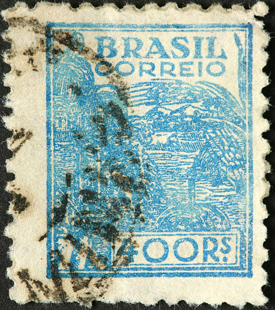 istock very old Brazilian stamp 182818775
