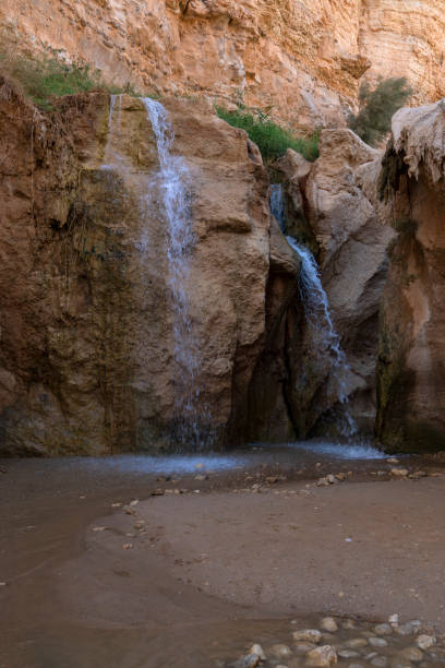 istock Double waterfall in the desert of Tunisia 1828188022